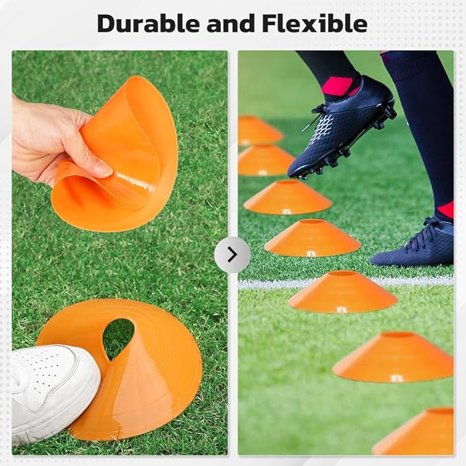 GHB Agility Ladder 1 Pack and Disc Cones 50 Pack 2 Carrying Bag