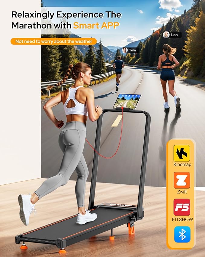Walking Pad with 10% Incline & Handle Bar, Low Noise Walking Pad Treadmill for Home Small, Rayspace 3.5HP Treadmill with Incline, 4 in 1 Portable Compact Walking Pad with Incline/APP 350lbs