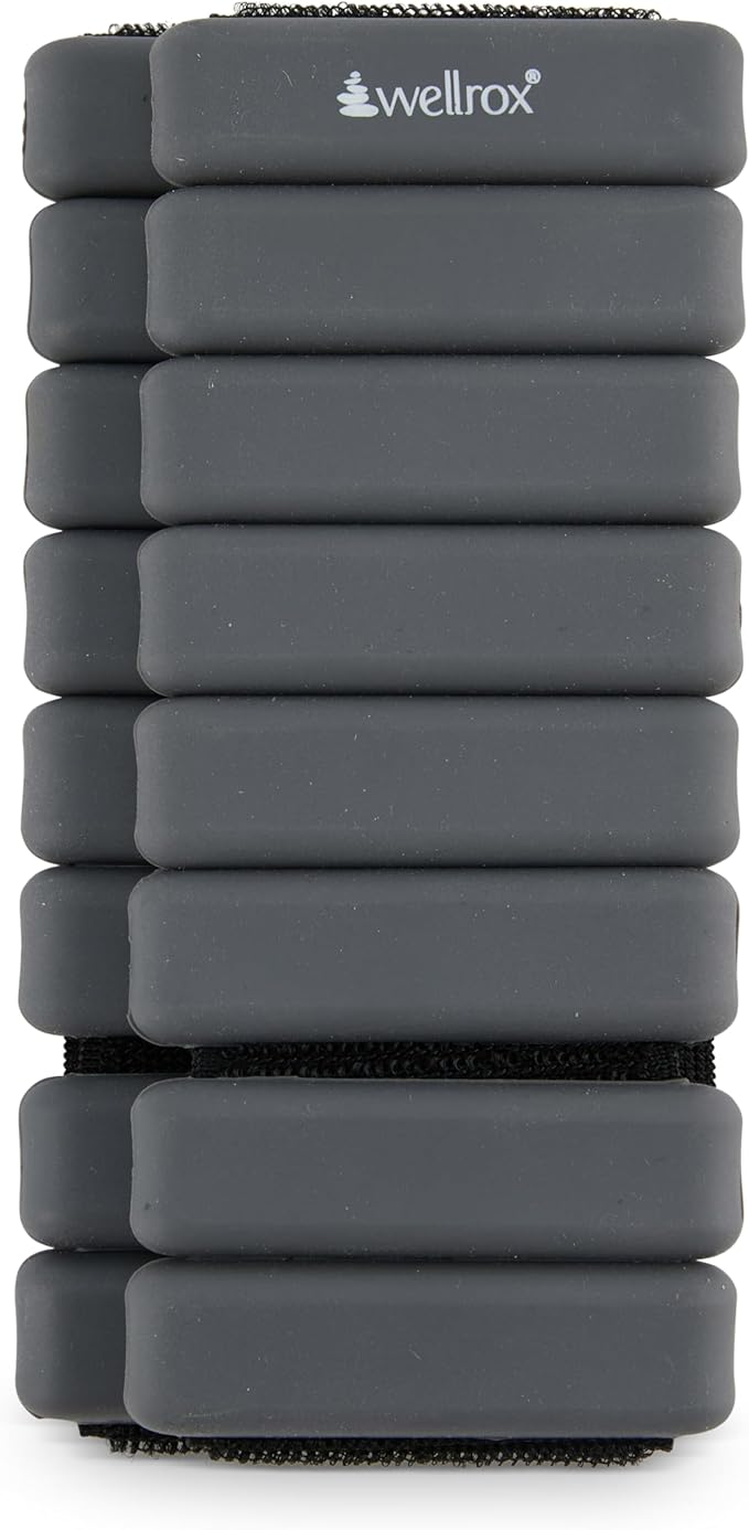 Wellrox Weighted Bangles – Adjustable Ankle and Wrist Weights for Women & Men – Set of Ankle Weights 2 lbs (1 lb Each Wrist Weight) | Weighted Arm Bands for Pilates, Yoga, Running & Walking