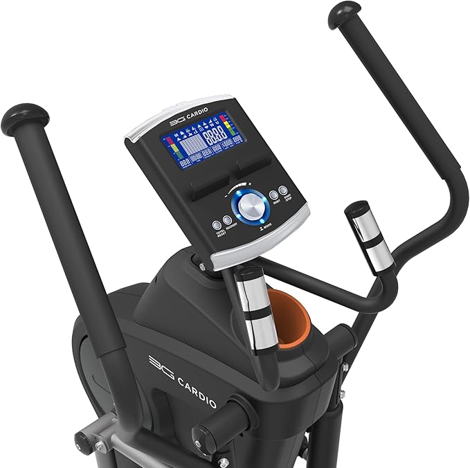3G Cardio Elite EM X Elliptical Trainer Machine with 18”- 23” Adjustable Stride, Small Space Saving 49.2” Footprint, FreeSync™ FTMS Smart HD Connectivity, 350LB Max Weight, 5 Year Parts Warranty.