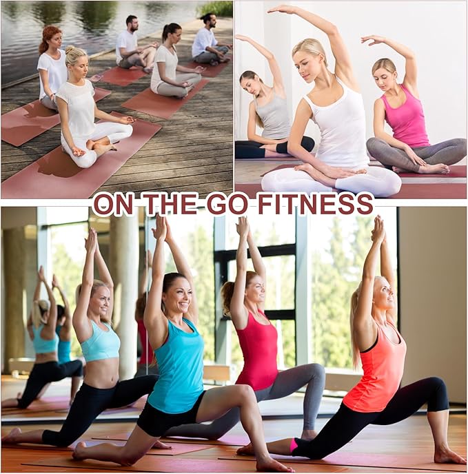 24 Pack 3 mm Thick Yoga Mat Bulk, Non Slip Exercise Workout Fitness Pad for Women Men, Gym Home Yoga Pilates, Easy to Clean, Sturdy PVC