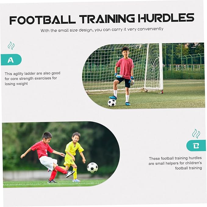 Milisten 5pcs Football Training Hurdle Set Agility Speed Training Hurdles for Soccer Football Baseball Boys and Girls Hand-Foot Coordination Trainer