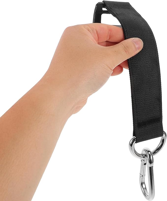 SUPVOX Gym Equipment Hanging Strap with Heavy-Duty Pull-up Hook and Sandbag Tree Swing Hook, Black Safety Strap for Strength Training and Fitness Weight Lifting Attachments