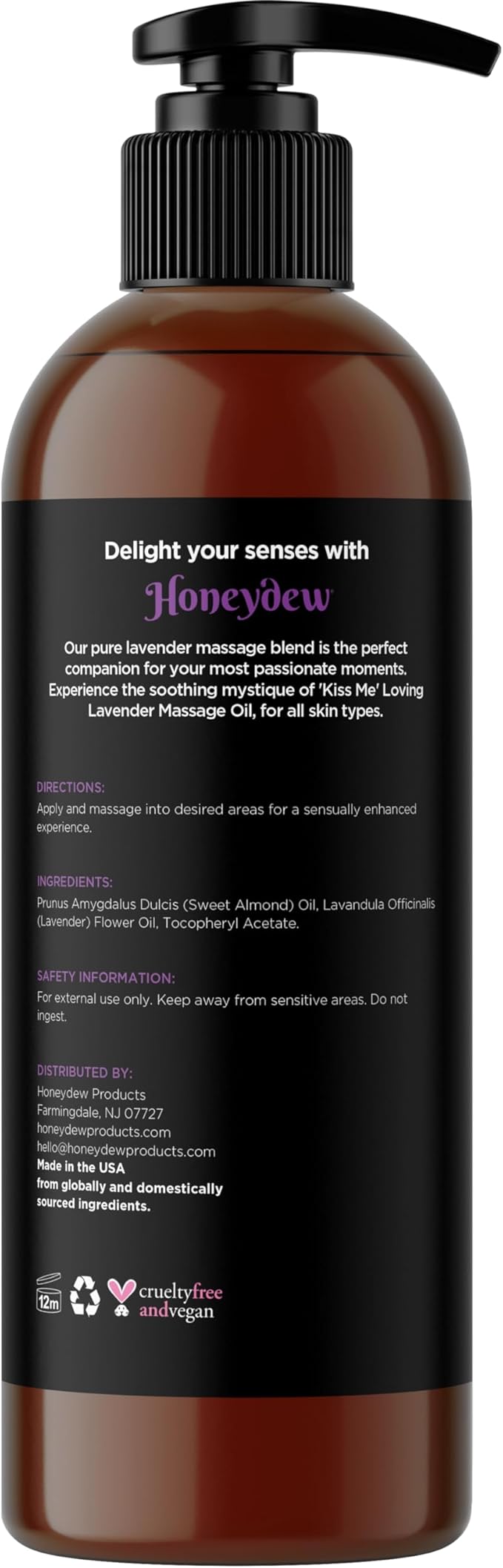 Sweet and Sensual Massage Oils for Couples - Mango and Lavender Romantic Full Body Massage Oils with Sweet Almond Oil for Easy Gliding Special Moments - Therapeutic Grade Scented Body Oils