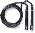 Elite Jumps - Heavy Beaded Jump Rope - 6.5oz Weighted Jump Rope for Women - Durable & Heavy Resistance - 10ft Long Adjustable Rope - Tangle-Free - Shatterproof 2” Beads - Long 8” Handles