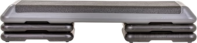 The Step Freestyle Grey Aerobic Platform, Health Club Size Steppers for Exercise
