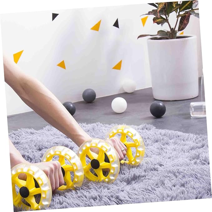 BESPORTBLE Ab Wheel Ab Roller Belly Tummy Posture Single Abdominal Exercise Abdomen Exercise Equipment Muscles Abdominal Wheel Workout Strength Fitness Roller Exercise Roller Wheel Yellow