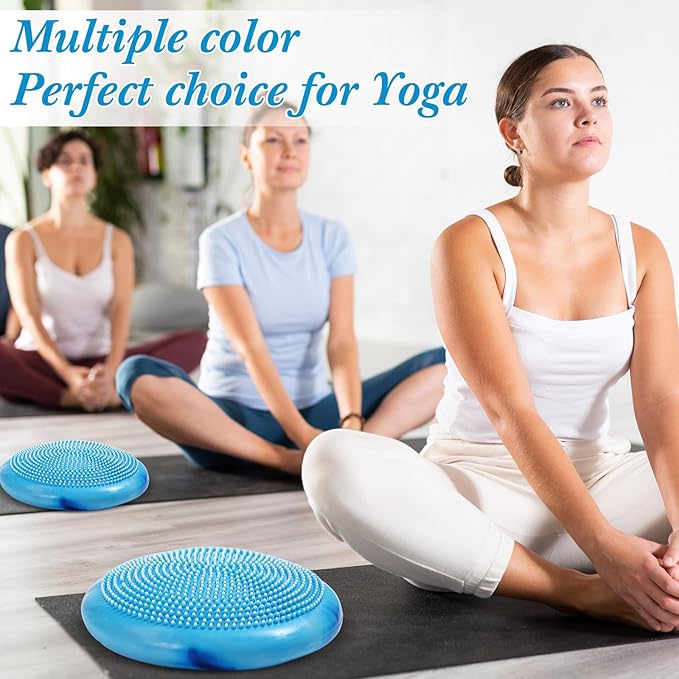 Libima 4 Pcs Wiggle Seat for Sensory Kids Inflated Wobble Cushion Sensory Seat Cloud Design Flexible Seating for Classroom Elementary Balance Disc for Kids Adult Pet Training