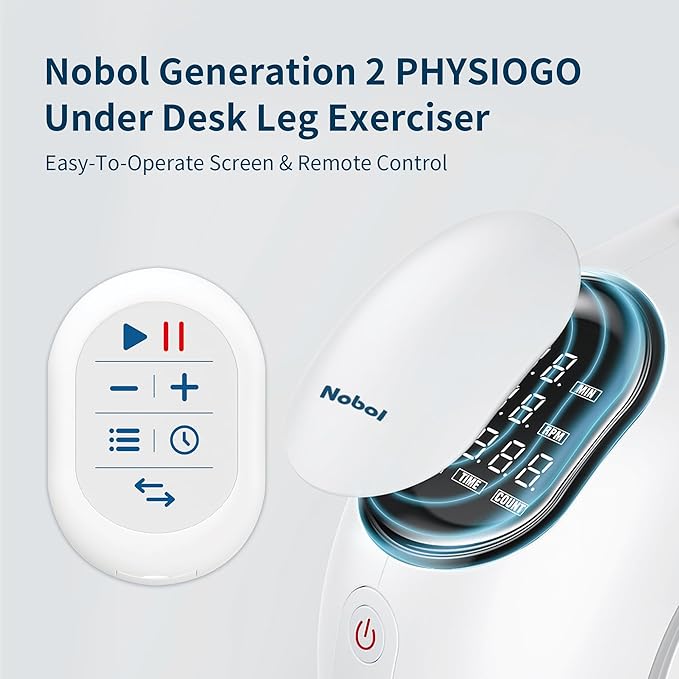 PhysioGo2 Elliptical Exerciser Machine for Adults – 8 Adjustable Auto Speeds, Manual & Motorized Pedaling, Bi-Directional Motion, Remote Control & LED Display – Low-Impact Cardio & Recovery Trainer