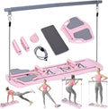 Pilates Board,Multi-Purpose 15 in 1 Foldable Pilates Reformer Board for Women Home Workout, Pilates Reformer Set，Foam Pad and Handle for Full Body Exercise