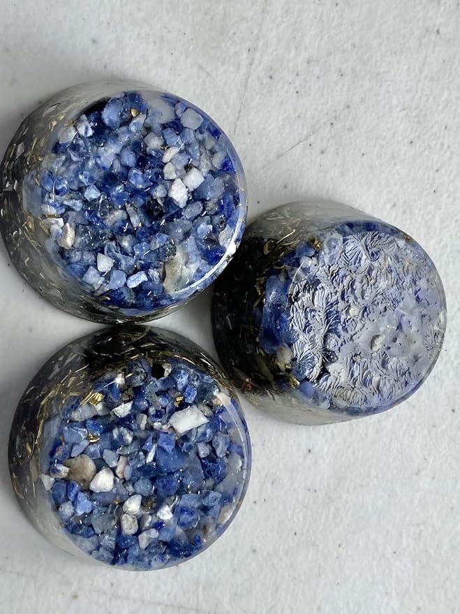 Sodalite Orgone Generator Energy Accumulator 528Hz/7.83Hz/Advance Harmonics Many Beautiful Ingredients and Colors! (Sodalite)