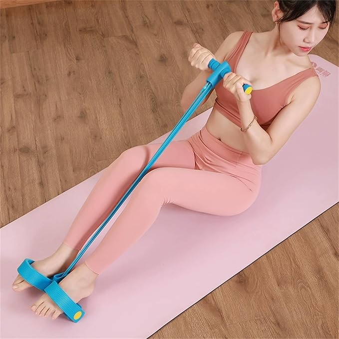 8 Tube Pedal Resistance Device, Detachable and Adjustable Pedal Resistance Device, 21 Fitness Resistance Bands, Stretching Workout Fitness Bands