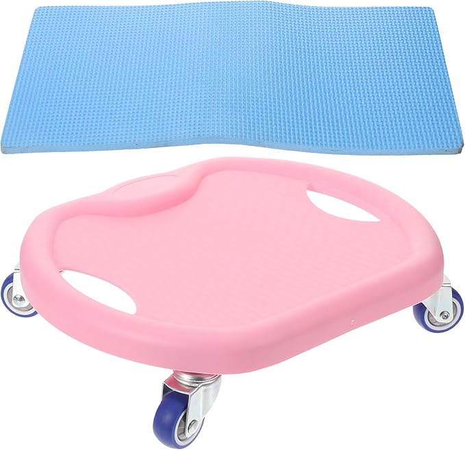 Abdominal Training Sliding Discs and Knee Pad Set, Pink Silent Core Sliders for Home Workout, Fitness Exercise Sliders for Strength and Core Training Random Color Random Color