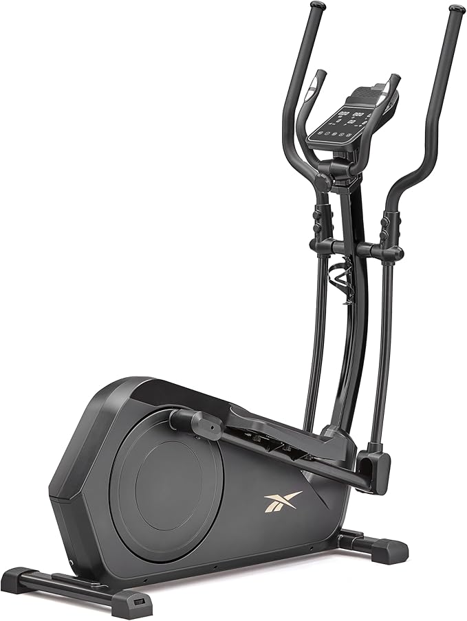 Reebok FR20 Home Elliptical Cross Trainer, Black, Cardio Exercise, 8 Resistance Levels, 264 lb. Capacity, Plus 60 Day Free Kinomap Membership