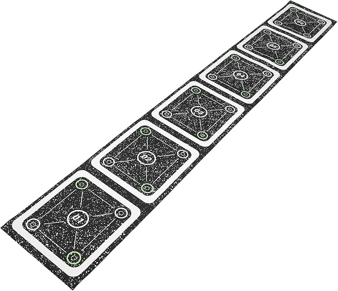 Agility Ladder Training Mat Rubber Soft Ladder Pad 6-Section Green Quickness and Agility Workout Equipment for Soccer Football Fitness