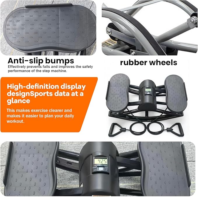 Rock Stepper, Home Use Lhanel Rock Stepper Machine, Portable and Compact Side Stepper, Left and Right Swinging Stepper for Exercise Legs, Hips, Waist, and Performing Aerobic Exercise（Purple）