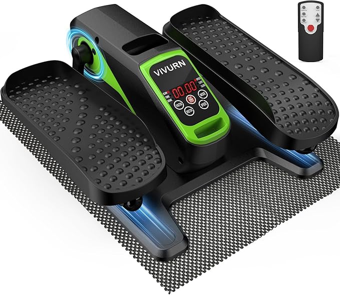VIVURN-018 Under Desk Elliptical 12 Speed 5 Modes Mini Motorized Leg Exerciser While Sitting for Seniors As Seen on TV with Non-Slip Mat Quiet & Portable Electric Pedal Exerciser for Home and Office