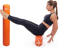Adjustable Air Roller 2 to 12 PSI Firmness – Inflatable Fitness, Yoga, and Rehab Roller for Men and Women, Back Roller for Muscle Recovery, Home Gym, Travel, or Physical Therapy Use – Vibrant Orange