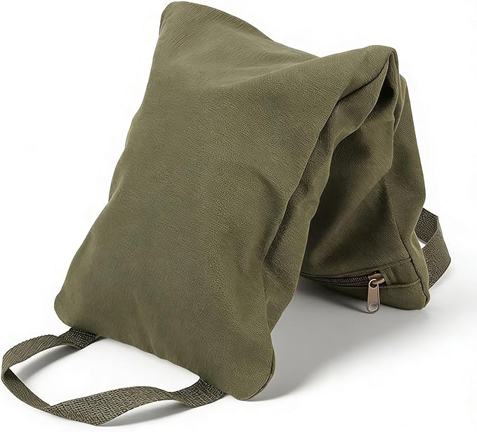 Sandbags for Working Out, Green Yoga Sand Bag for Weight Training with Double Handle, Adjustable Fillable Yoga Canvas Sandbags for Adding Weight and Support