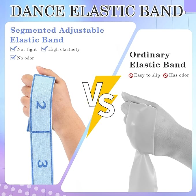 Stretch Strap for Kids Elastic Gymnastic Stretching Ballet Dance Band with 8 Loops Adjustable Exercise Training Resistance Strap for Children Stuff Pilates Latin Yoga Equipment