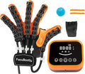 Rehabilitation Robot Gloves Equipment for Stroke Recovery, Hand Strength Exercise, and Adaptive Training Hemiplegic Finger with USB Chargeable Orange(Size XL,Left Hand)