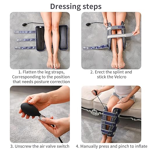 Leg Correction Belt - Adjustable Posture Corrector Belt - O/X Air Pressure Corrector Bandage, Bow Leg corrector, Easy to Correct for Children and Adults