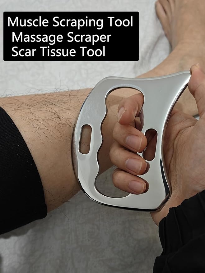 Muscle Scraper Tool Set,Stainless Steel IASTM Tool,Soft Tissue Massage Tools with Storage Case, Professional Gua Sha Therapy