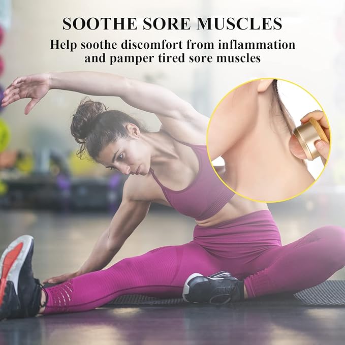 gemshan Himalayan Salt Massage Ball - Full Body Roller Tool, Neck Back Arm Pain Relief