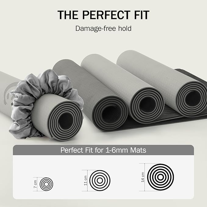 Slim Panda Yoga Mat Scrunchie,Style & Cute Mat Holder,Stretchable Velvet Fabric Fit All Standard Yoga Mats (mat not included)