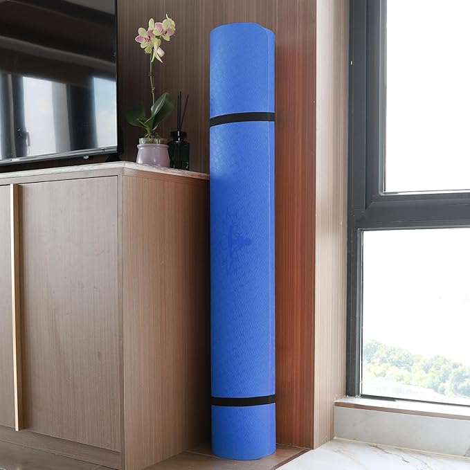 Hatha Yoga Large TPE Yoga Mat 6'x4'x1/2" Extra Thick Non-Slip Exercise Mat - for Yoga Pilates & Home Gym Workouts