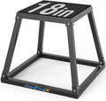 GanFindX Plyometric Jump Box Set, 12/18/24 Inch Steel Plyo Box, Heavy Duty Plyometric Platform with Anti Slip Surface, Fitness Exercise Step Up Box for Home Gym Training, Agility and Strength Conditioning