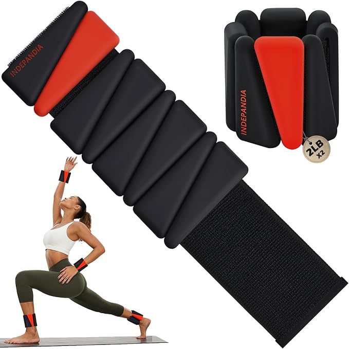 Wrist Ankle Weights for Women & Men, 2lbs/4lbs Adjustable Weighted Bangles to Boost Calorie Burn & Strength, Arm & Leg Weights for Pilates, Yoga, Walking, Barre, Gym & Home Workout