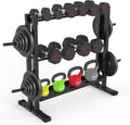 PROIRON All In One Rack Dumbbell Rack, 1200LB Capacity Weight for Home Gym, Heavy-Duty Weight Stand for Dumbbells, Kettlebells, Weight Plates(Rack Only)