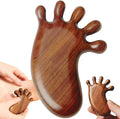 Sandalwood Foot Massage Tool, Traditional Manual Reflexology Tools, Wooden Acupressure Massager for Deep Tissue, Body, Hand, Meridian Therapy, Cute Foot-Shaped Design