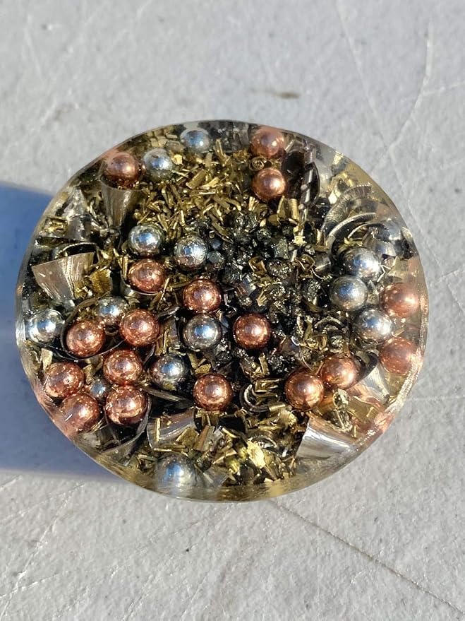 Amber Orgone Generator Energy Accumulator 528Hz/7.83Hz/Advance Harmonics Many Beautiful Ingredients and Colors! (Amber)