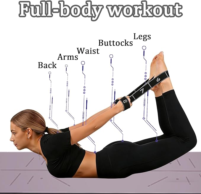 Resistance Bands, Resistance Bands with Handles, Resistance Bands for Working Out, Adjustable Bands for Full Body Stretching Shaping