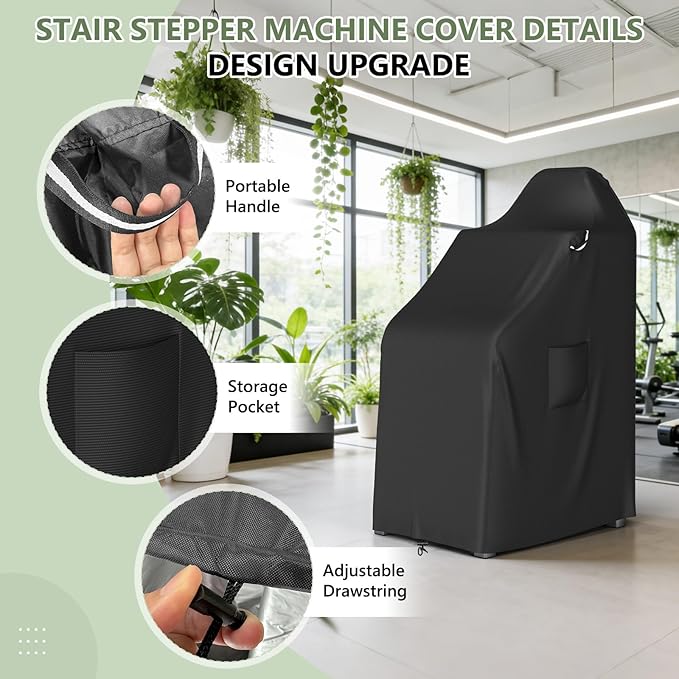 COSHNIBI Stair Stepper Machine Cover,Heavy Duty Waterproof Stair Climber Covers for Most Stair Stepper Machine,Exercise Machine Cover for Home Gym Exercise Indoor & Outdoor