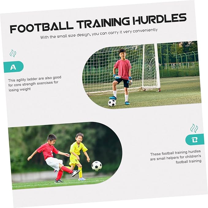 balacoo 5pcs Agility Hurdles for Football Training Hurdles for Boys and Girls Coordination Practice and Convenient Sports Equipment for Athletes