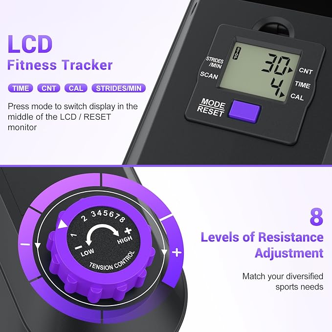 FUNMILY Under Desk Elliptical, Under Desk Bike Pedal Exerciser, Fully Assembled Leg Exerciser 2 in 1 Seated Standing Elliptical, Ultra-Quiet Mini Elliptical Machines for Home Office Use