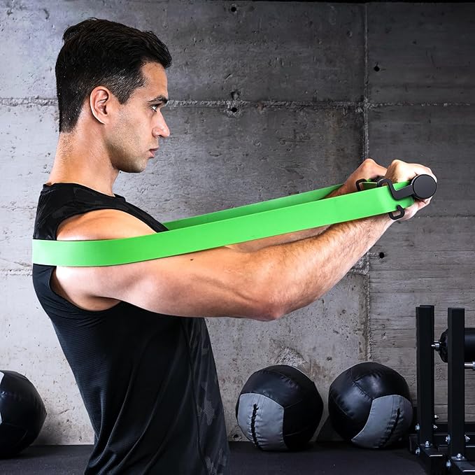 Sportneer Balance Board - 7 Modes Surf Balance Board Trainer with Adjustable Stoppers with Resistance Band Bar, Sportneer Detachable Workout Exercise Bar Handles for All Kinds Resistance Bands