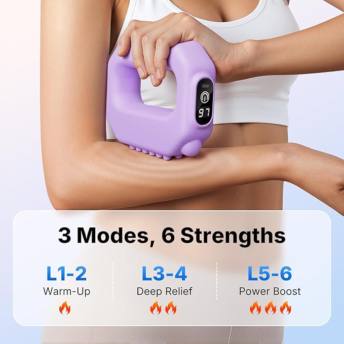 MERACH Vibration Plate for Lymphatic Drainage, 6-Level Portable Cordless Vibration, Multifunctional Full-Body Fascia Ring, Deep Tissue Percussive Massager for Weight Loss, Gift for Women