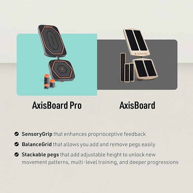 SIDEKICK AxisBoard Pro Balance Board for Foot & Ankle Rehab | Physical Therapy Training System for Ankle Sprains, Achilles Pain & Plantar Fasciitis | Includes PT Guide + Sidekick App