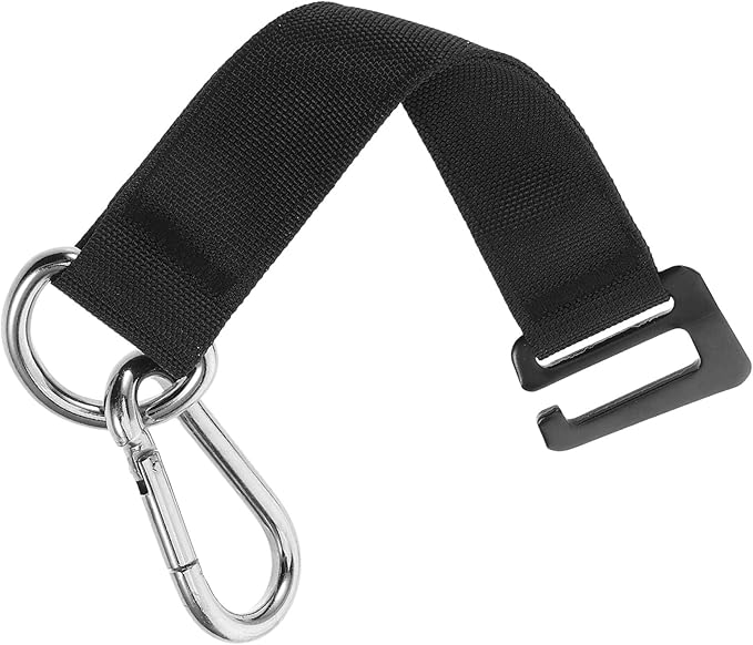 SUPVOX Gym Equipment Hanging Strap with Heavy-Duty Pull-up Hook and Sandbag Tree Swing Hook, Black Safety Strap for Strength Training and Fitness Weight Lifting Attachments