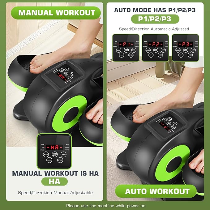Ancheer Under Desk Elliptical,Ellipse Leg Exerciser for Seniors Fully Assembled, Electric Seated Pedal Elliptical Exerciser with Remote &12 Resistance Adjustable Speed