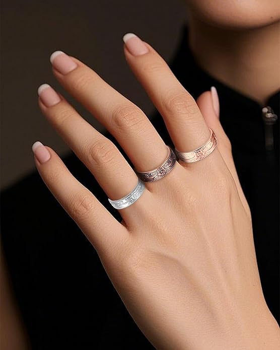 BioMag Copper Rings for Women, 99.99% Pure Copper Magnetic Rings Thumb Rings for Lymphatic Drainage, Adjustable Jewelry Gifts for Women