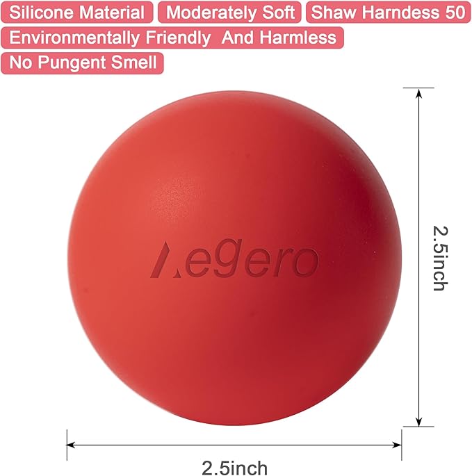 Massage Lacrosse Balls for Myofascial Release,Yoga Deep Tissue Massage,Trigger Point Therapy and Foot Plantar Fasciitis,Muscle Soreness Massager Ball (2Pack,Black and Pink)