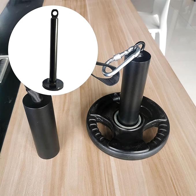 Colaxi Weight Loading Pin Pulley Cable Machine Attachment Strength Training Black,Home Gym Workout Equipment for Power Bar Training