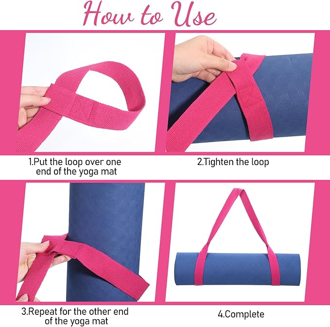 2 Packs Yoga Mat carrier, Yoga Mat Strap for Carrying Adjustable Yogas Strap Yogas Mats Holder Carrier Soft and Durable Suitable for Carrying Most Sizes of mats