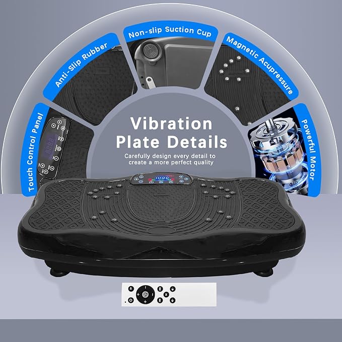 XXL Vibration Plate Exercise Machine, Power Platform for Weight Loss, Toning & Wellness, 120 Levels, Home Gyms Workout