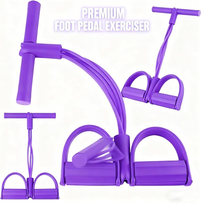 Fashion Puller Exercise, 8 Tube Pedal Resistance Device Detachable and Adjustable Pedal Resistance Device, Stretching Workout Fitness Bands for Arm Weights Exercise Equipment